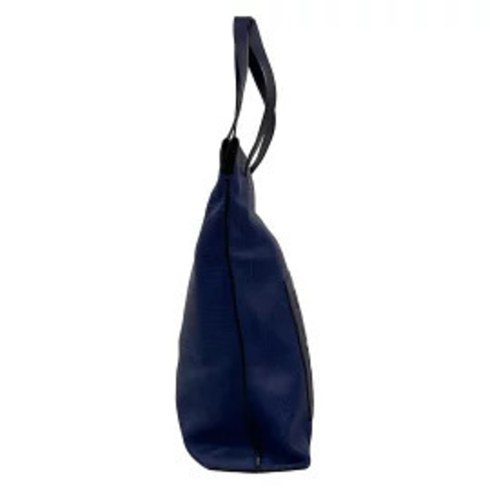 Loewe Shopper Bag Handbag Embossed Leather Navy Blue